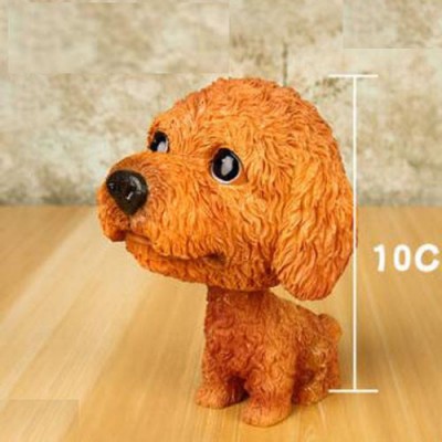 Resin BobbleHead Teddy Dog Figurine Model Animal Collection Car Home Decor US   152944432221